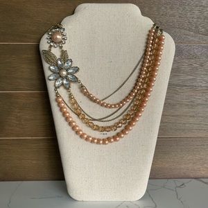 Beaded & Jeweled Multi-Strand Necklace